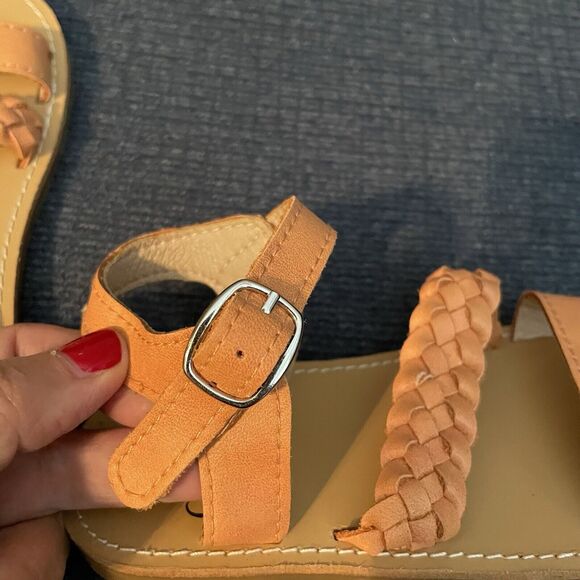 Monkey Feet Leather Sandals Toddler Size 2/3 Peachy Pink Gorgeous Condition - Picture 7 of 13